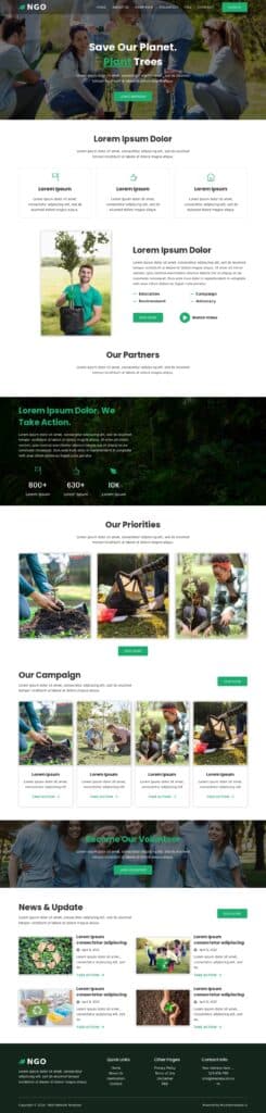 NGO Website Template – NGO Website Template By BricksTemplates.io
